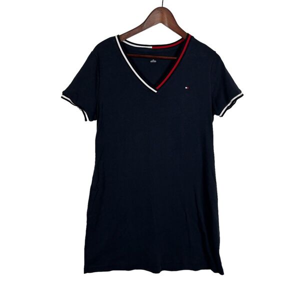 Tommy Hilfiger Blue Short Sleeve Dress Women's Large - Picture 1 of 4